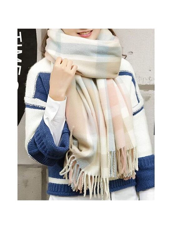 Spuly Accessories - LONG Plaid Blanket Chunky Oversized Winter/Fall Warm Scarf Wrap Shawl NWT